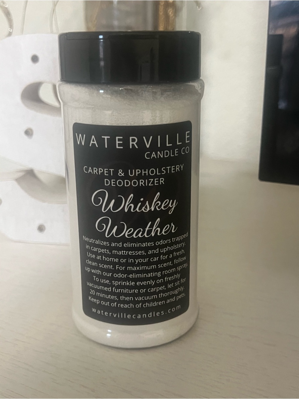 Whiskey Weather Carpet & Upholstery Deodorizer - White